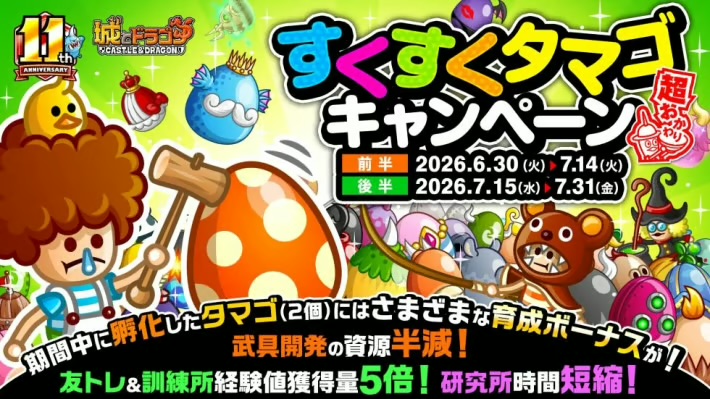 すくすくタマゴキャンペーン おすすめキャラまとめ